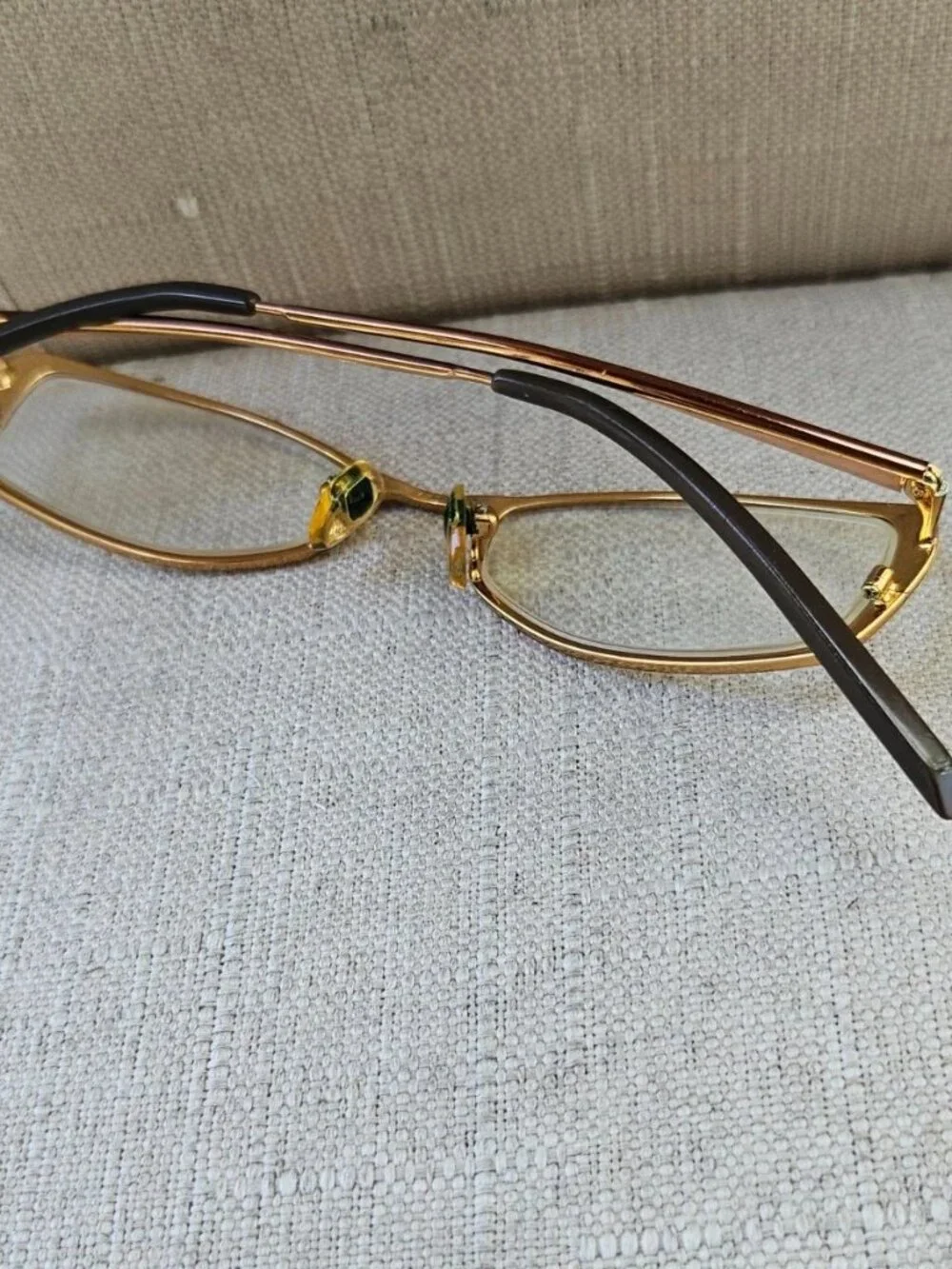 Vintage Anne Klein Women Eyeglasses Frame Gold Tone Eyewear AKNY9084 Glasses